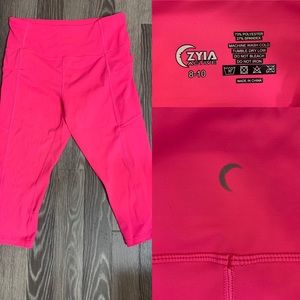 Zyia Active hot pink crop leggings